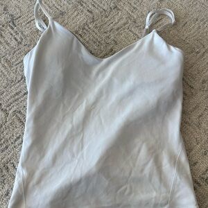 lululemon athletica White V-Neck Adjustable Strap Camisole
